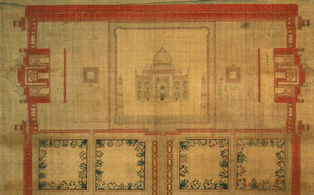 Grundrissplan der Taj Mahal-Anlage - Detailansicht